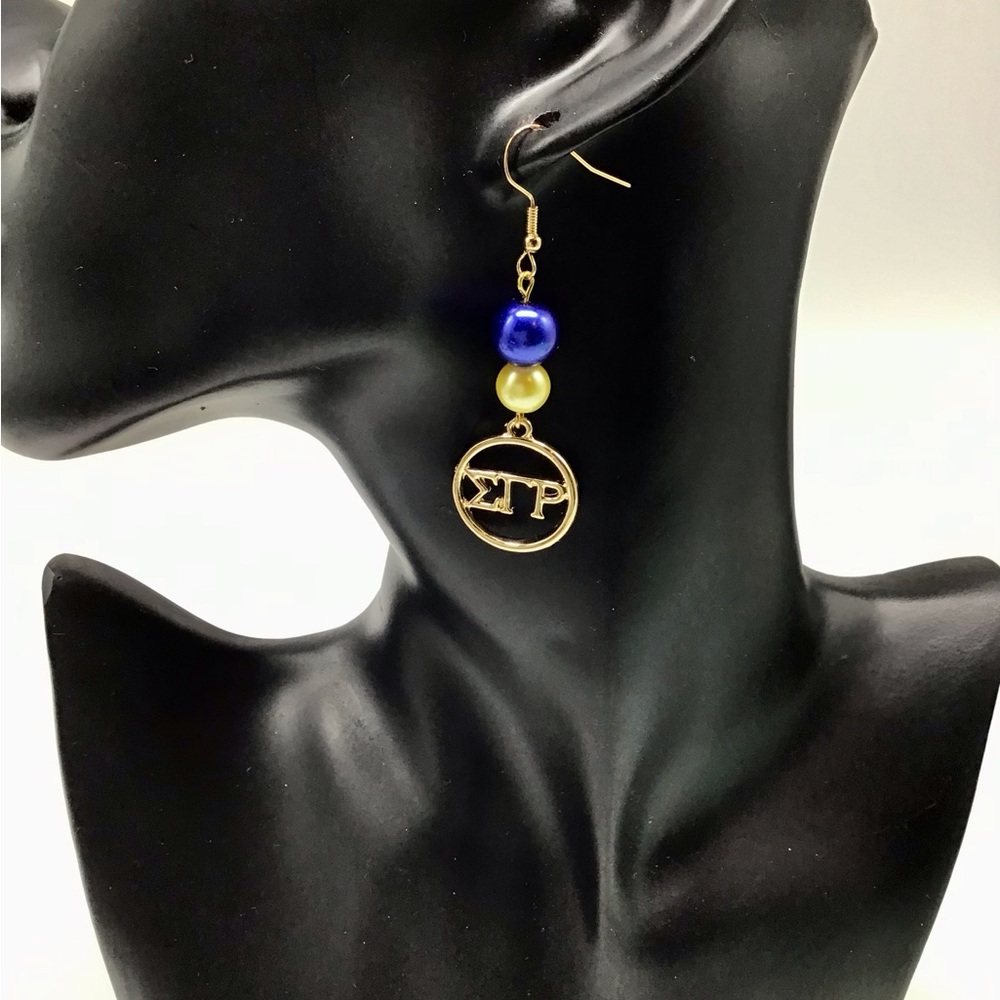 Sigma Gamma Rho Dangle Earrings - Picture 2 of 6